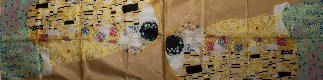 Fular Gustav Klimt : El beso (desplegado)