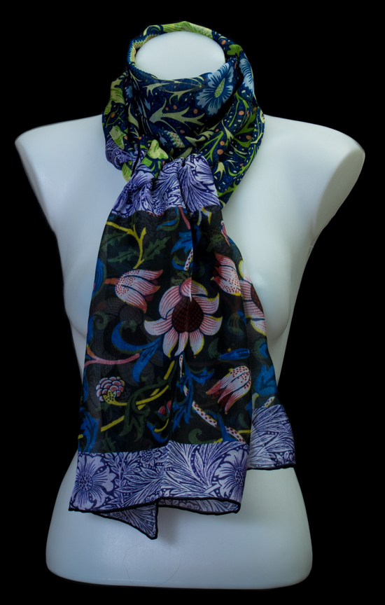 William Morris silk scarf : Seaweed