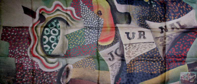 Pablo Picasso scarf : Still life with newspaper (unfolded)