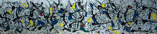 Jackson Pollock scarf : Summertime (unfolded)