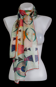 Kandinsky silk scarf : Weiches Hart