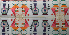 Kandinsky scarf : Weiches Hart (unfolded)