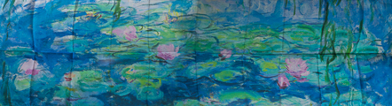 Claude Monet scarf : Water Lilies (unfolded)