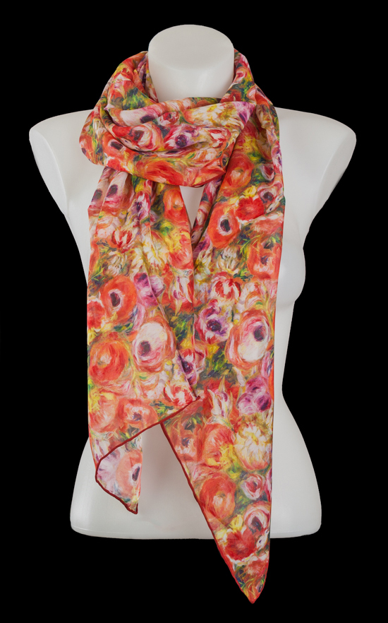 Renoir silk scarf : The anemones