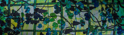 Louis C. Tiffany scarf : Grapevine (unfolded)
