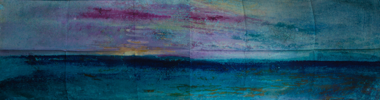 William Turner scarf : Sunset (unfolded)