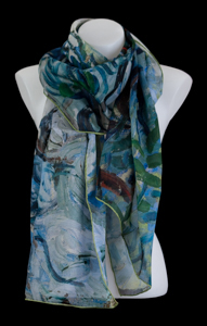 Van Gogh silk scarf : Olive trees