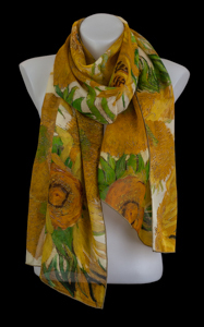 Van Gogh silk scarf : Sunflowers