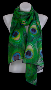 Louis C. Tiffany scarf : Peacock