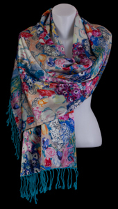 Gustav Klimt silk shawl : Ria Munk