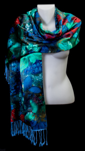 Odilon Redon silk shawl : Ophelia