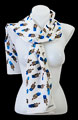 Arman scarf : Blue brushes