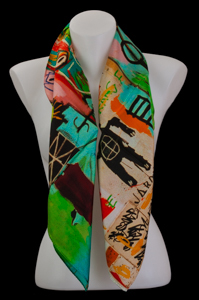 Jean-Michel Basquiat silk scarf : In Italian