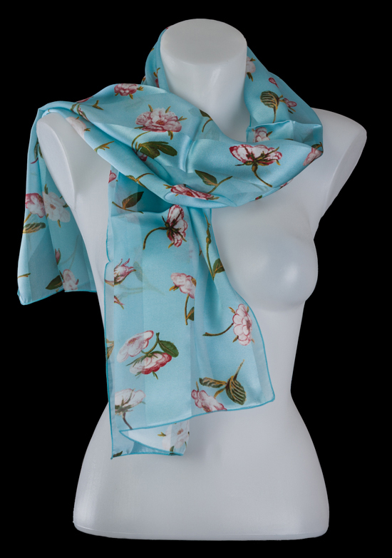 Botticelli scarf : Venus (blue and pink)