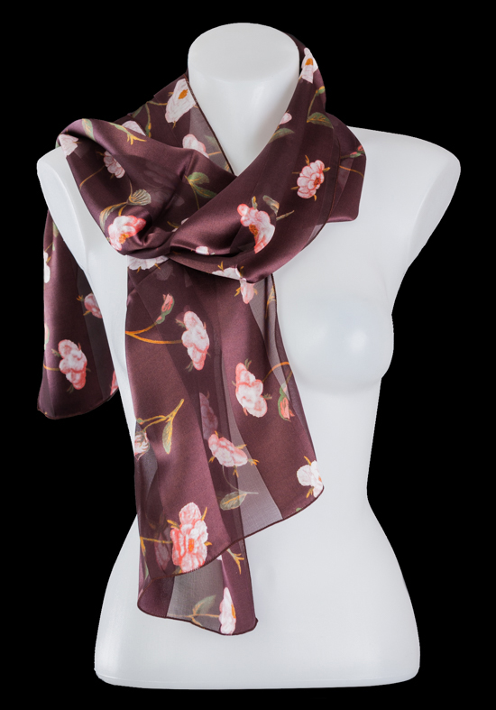Botticelli scarf : Venus (brown and pink)