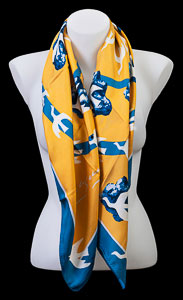 Georges Braque square scarf : Eagle (yellow)