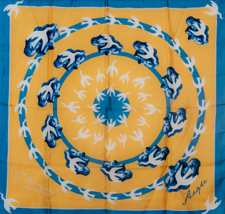 Pañuelo Georges Braque : Eagle (amarillo) (desplegado)