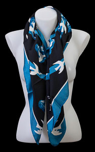 Georges Braque square scarf : Eagle (black)