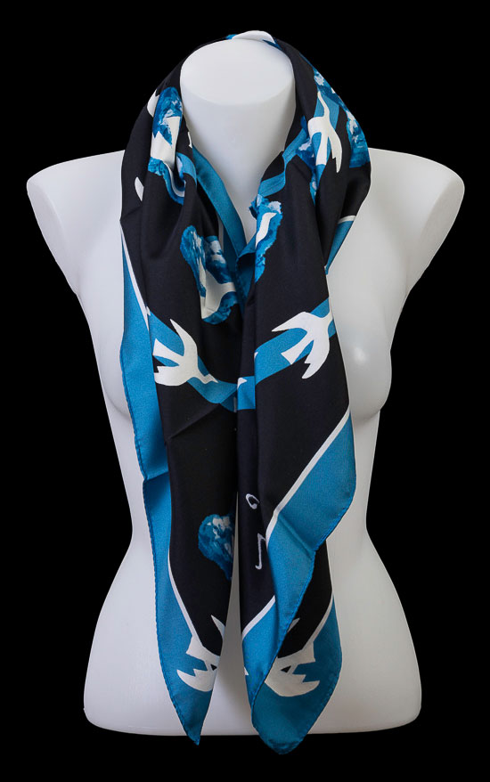 Georges Braque Square scarf : Eagle (black)