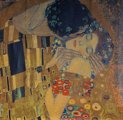 Pañuelo Gustav Klimt : El beso (desplegado)