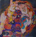 Foulard Gustav Klimt : La jeune fille (déplié)