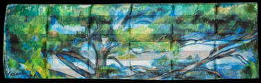 Paul Cezanne scarf : The big pine (unfolded)