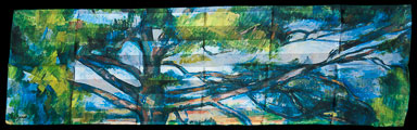 Fular Paul Czanne : El gran pino (desplegado)