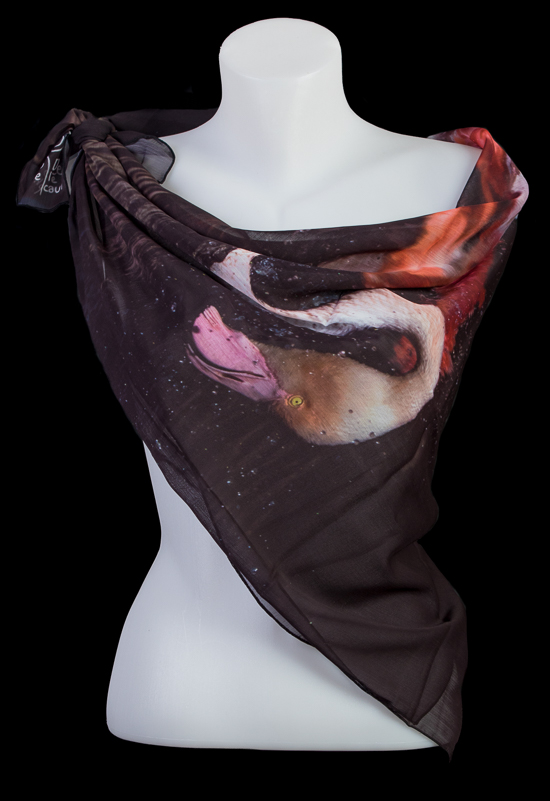 Sophie Delcaut Square scarf : Greater flamingo