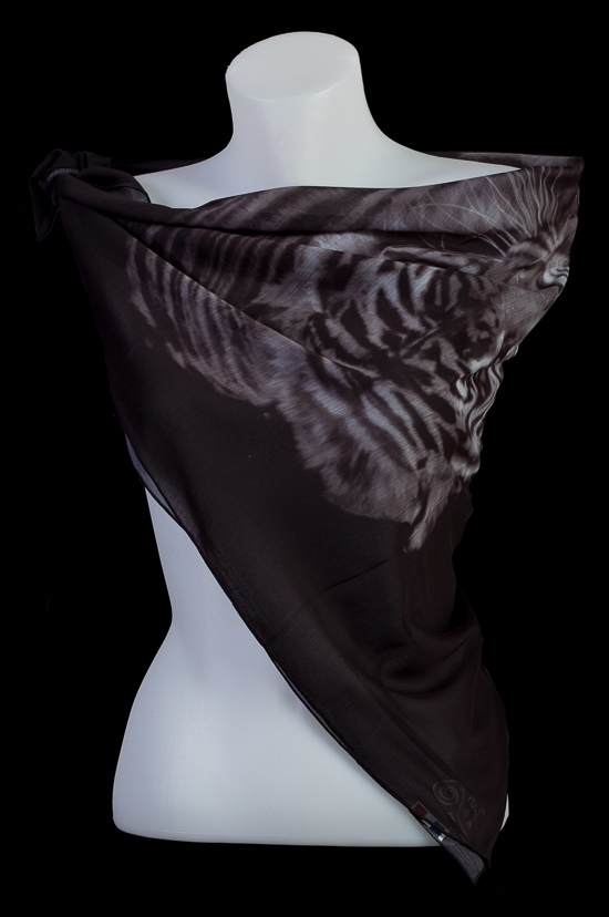 Sophie Delcaut Square scarf : Tiger