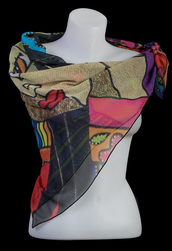 Elisabeth Rougé Square scarf : Japonaise
