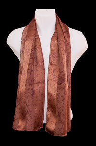 Leonardo Da Vinci silk scarf : Codex (marron)