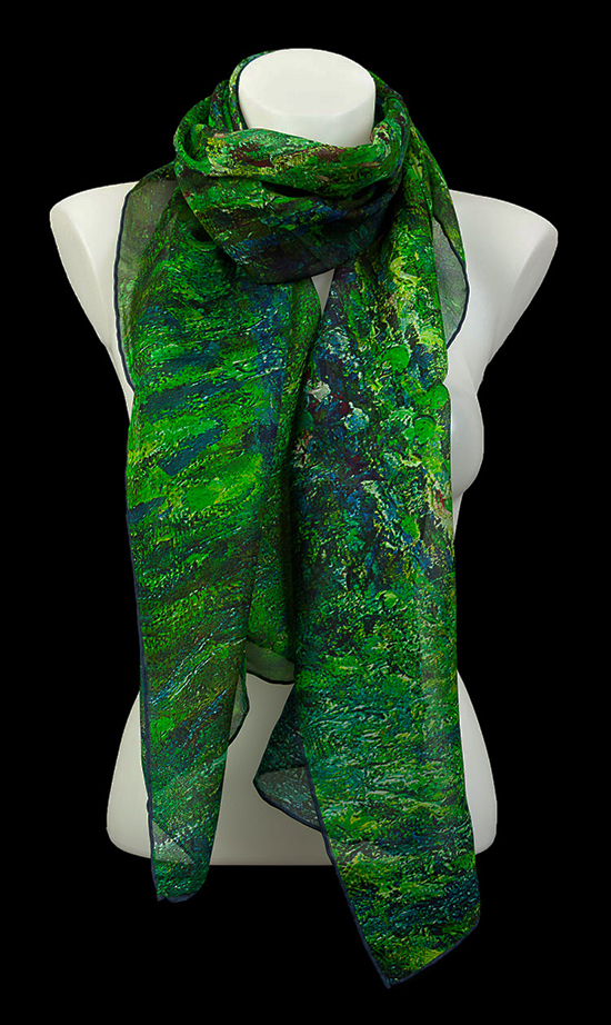 Claude Monet silk scarf : The Japanese pond