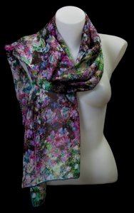 Claude Monet silk scarf : Flowers