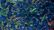 Echarpe Vincent Van Gogh : Les Iris (déplié)