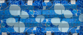 Fular Antoni Gaudí : Grande AzulFular Antoni Gaudí : Grande AzulFular Antoni Gaudí : Grande Azul (desplegado)