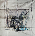 Alberto Giacometti scarf : Untitled (unfolded)