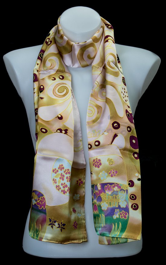 Gustav Klimt silk scarf : The Tree of Life