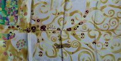 Gustav Klimt scarf : The Tree of Life (unfolded)