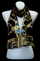 Gustav Klimt scarf : The tree of life (black)