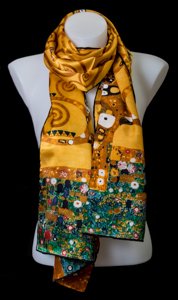 Gustav Klimt scarf : The Tree of Life (gold)