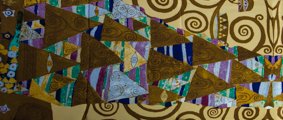 Gustav Klimt scarf : Expectation (unfolded)