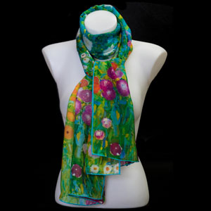 Gustav Klimt scarf : Flower Garden