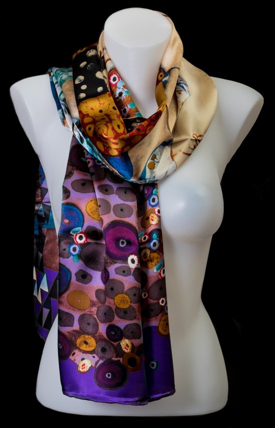 Gustav Klimt silk scarf : The Maternity