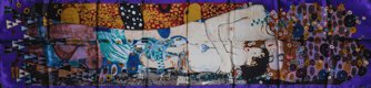 Echarpe Gustav Klimt : La maternité (déplié)