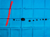 Echarpe Joan Miro : Bleu II (dpli)