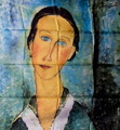 Modigliani scarf : Jeune femme au col marin (unfolded)