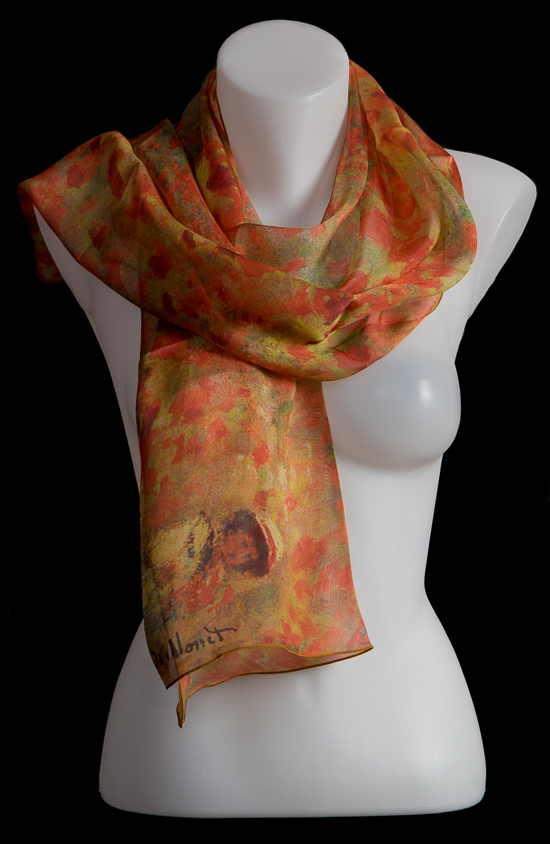 Claude Monet silk scarf : Poppies