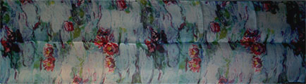 Claude Monet scarf : Spring Water Lilies (unfolded)