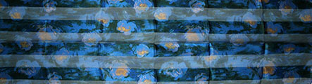 Claude Monet scarf : Blue water lilies (unfolded)