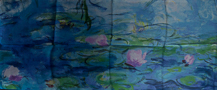 Claude Monet scarf : The white water lilies, reflections (unfolded)
